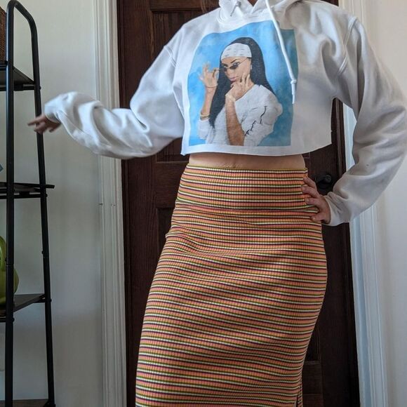 Aaliyah crop hoodie - Picture 2 of 6